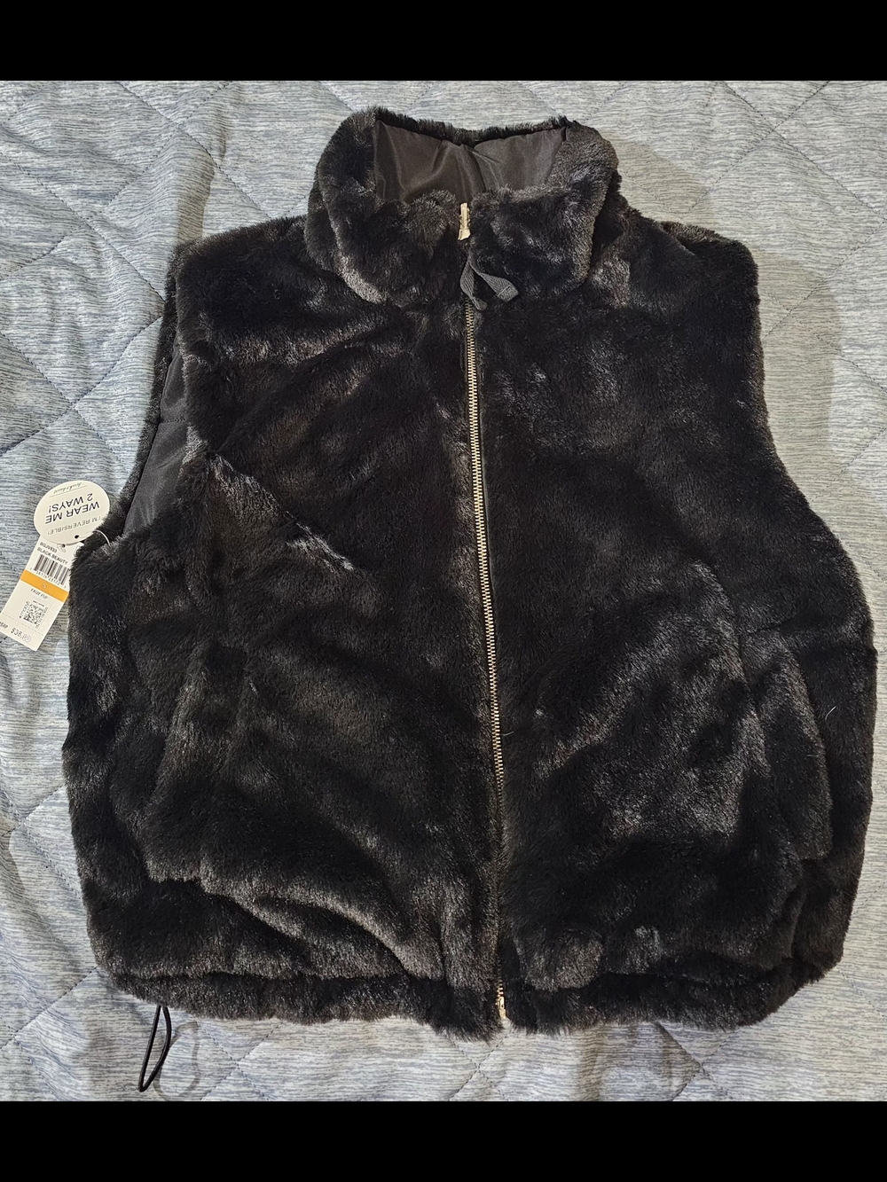 Derek Heart Size S Faux Fur Reversible Vest